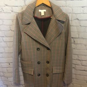 Plaid Coat Womens